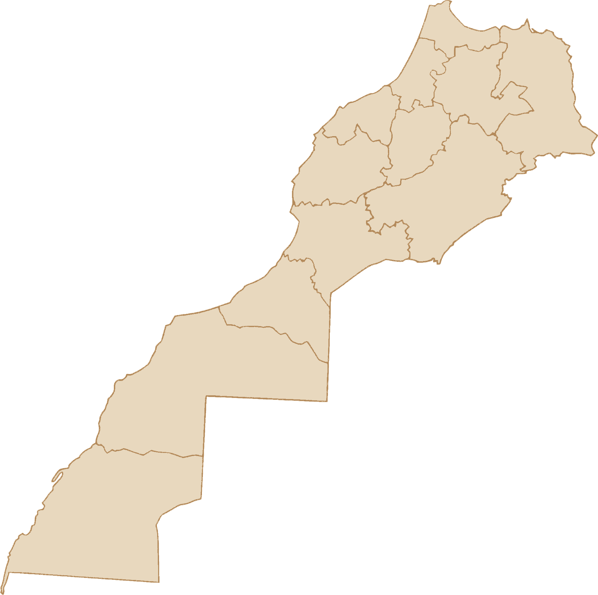 Map of Morocco showing Fleurinelle delivery cities